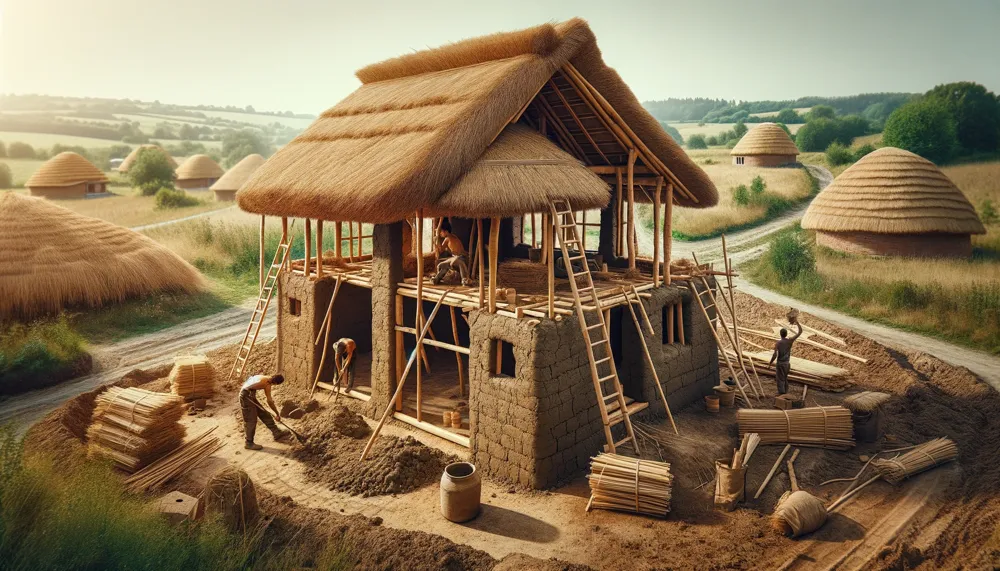 Bygga med lera och halm: traditionella metoder för hållbart byggande