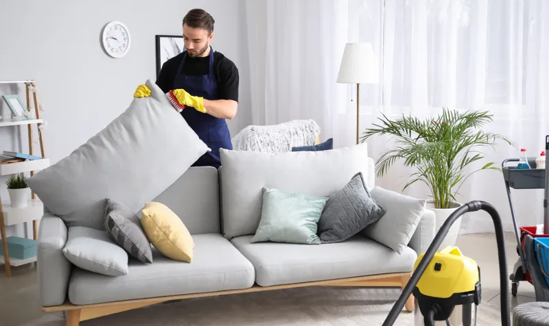 Så tvättar du soffa utan avtagbar klädsel på rätt sätt