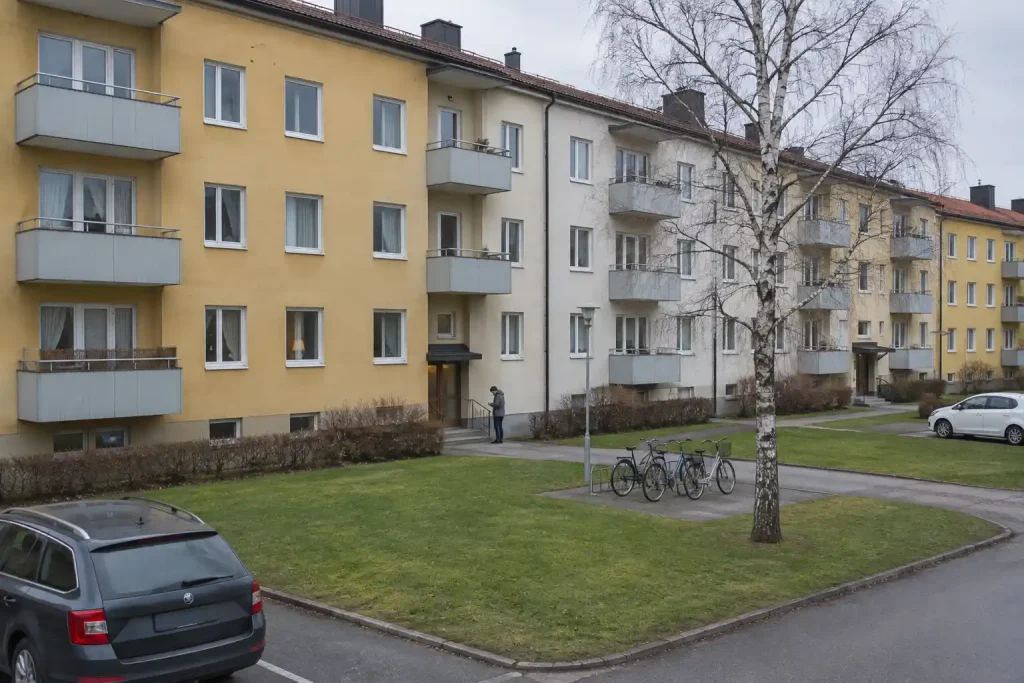 Hyreshus i ett svenskt bostadsområde, aktuellt för andrahandsuthyrning nya regler